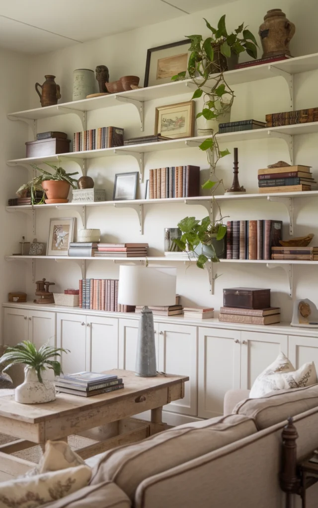 Open Shelving for a Display of Farmhouse Finds 2