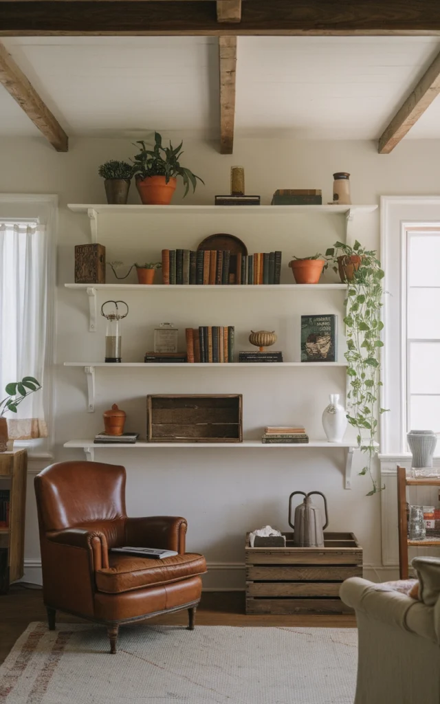 Open Shelving for a Display of Farmhouse Finds 4